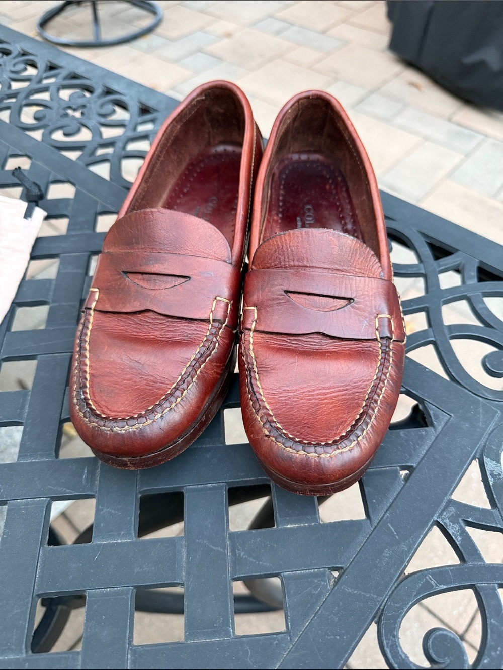 Cole Haan Brown Leather Penny Loafers